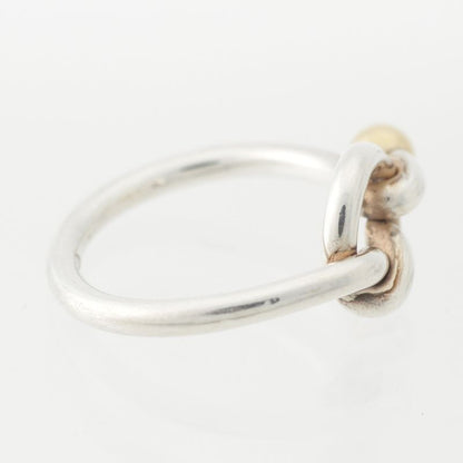 Tiffany & Co Vintage Love Knot Ring Accessories 925 750 Silver and Gold 2.7g