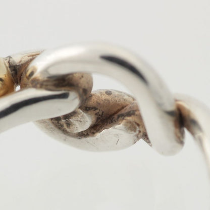 Tiffany & Co Vintage Love Knot Ring Accessories 925 750 Silver and Gold 2.7g