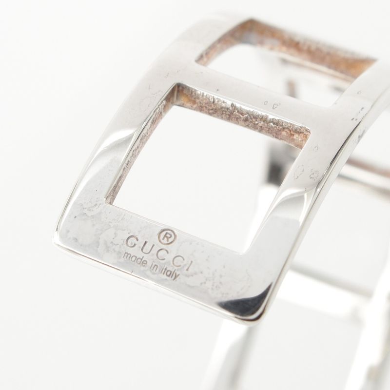Gucci Vintage Square Open Bangle Bracelet Accessories 925 202493 Silver 28.2g