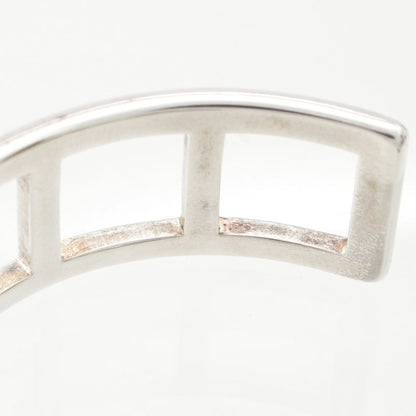 Gucci Vintage Square Open Bangle Bracelet Accessories 925 202493 Silver 28.2g