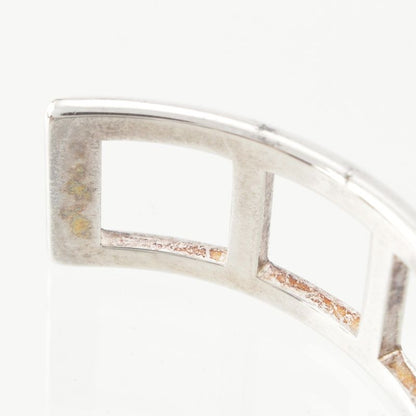 Gucci Vintage Square Open Bangle Bracelet Accessories 925 202493 Silver 28.2g