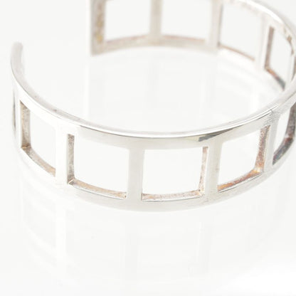 Gucci Vintage Square Open Bangle Bracelet Accessories 925 202493 Silver 28.2g