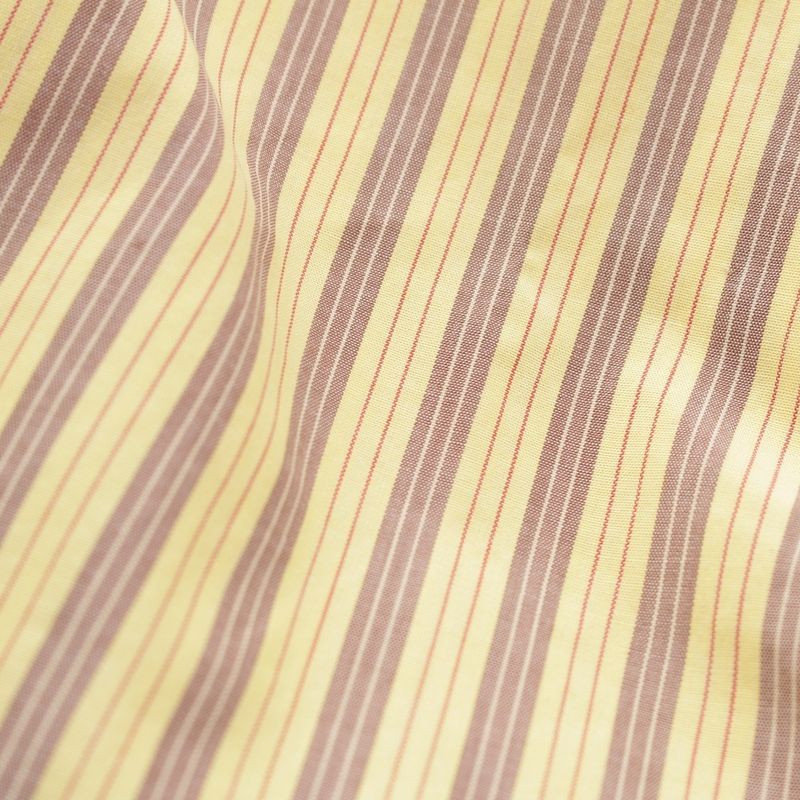 Prada Sport 90s-00s Cotton Archival Stripe Short Sleeve Shirt Top Yellow L