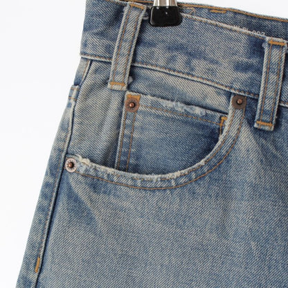 Celine 19 Cutoff Damaged Denim Pants Jeans N118 635e Blue Indigo 25