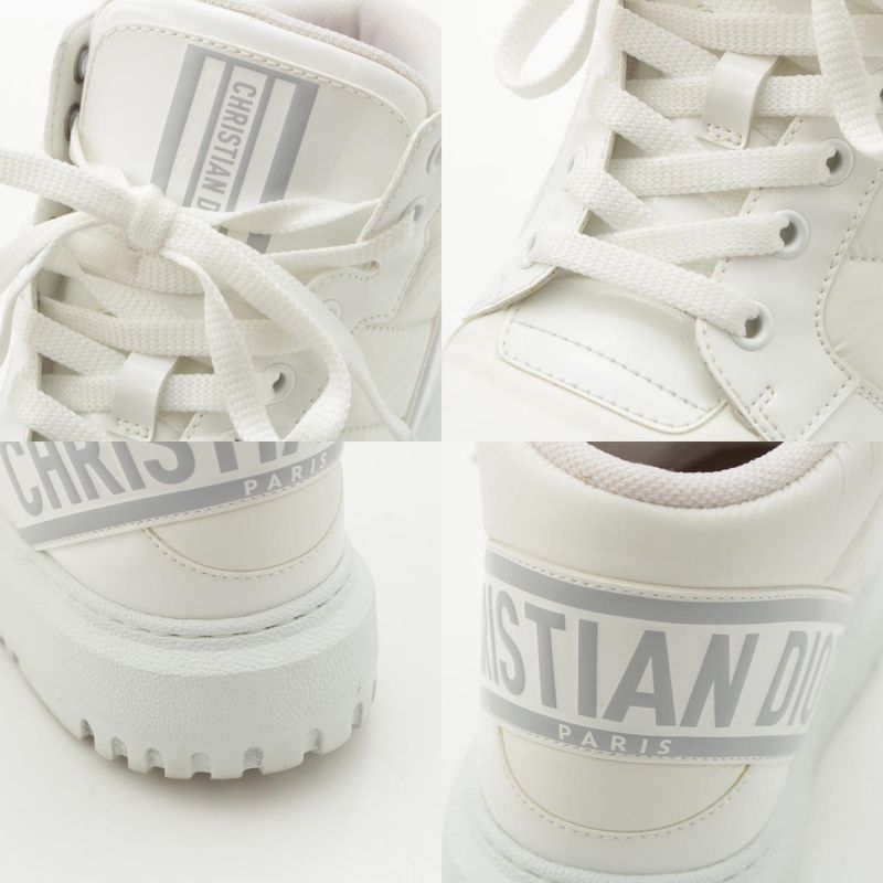 Christian Dior 21 Years High Cut Sneakers Shoes D-Player Kck315nyf White 38