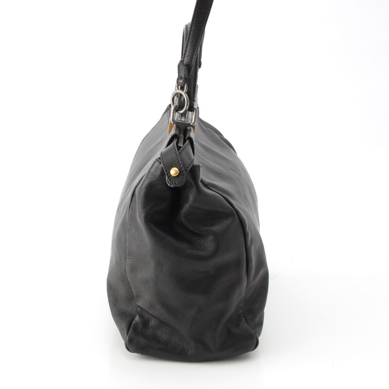 Fendi Peekaboo Kid Calf Leather Large 2way Handbag 8bn210 Black