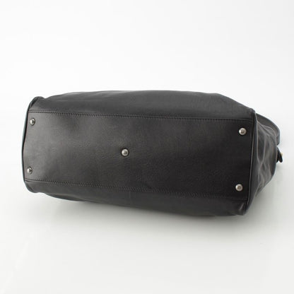 Fendi Peekaboo Kid Calf Leather Large 2way Handbag 8bn210 Black