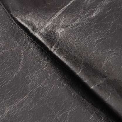 Gucci Tom Ford Period 00s Leather Long Zip Vest Black 40