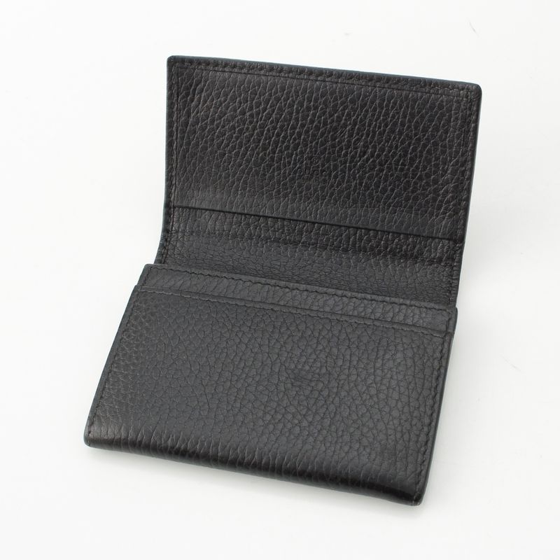 Gucci GG Logo Card Case Business Card Holder 474748 Black