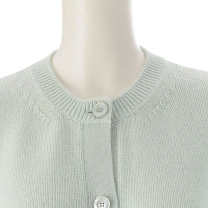 Gucci Cashmere Interlocking Embroidered Crewneck Cardigan Top 773865 Green L
