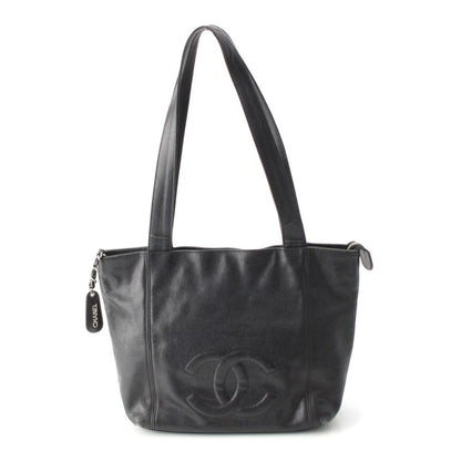 Chanel Caviar Skin Decacoco Shoulder Tote Bag Black