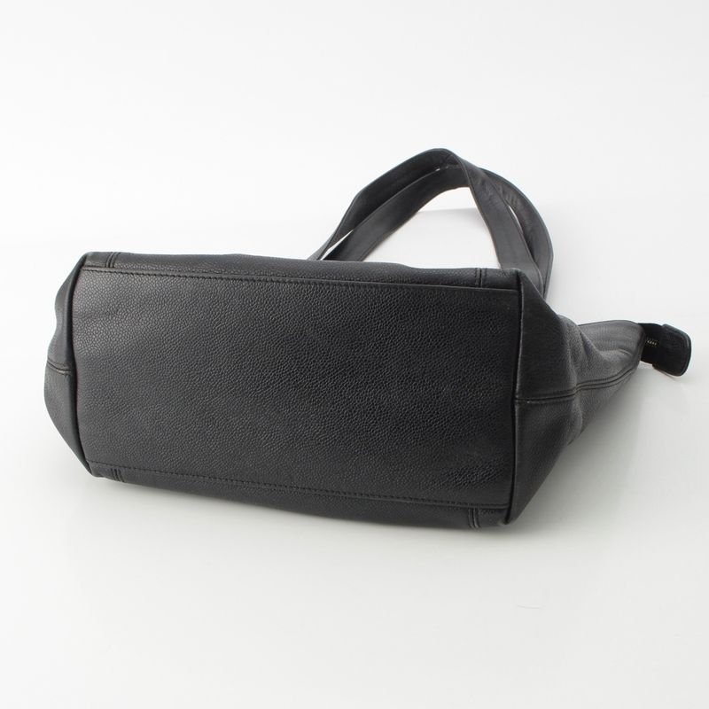 Chanel Caviar Skin Decacoco Shoulder Tote Bag Black