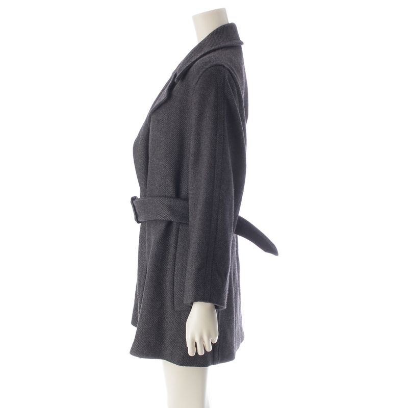 Hermes Wool Cashmere and Camel Margiela Period Belt Coat Outerwear Gray 34