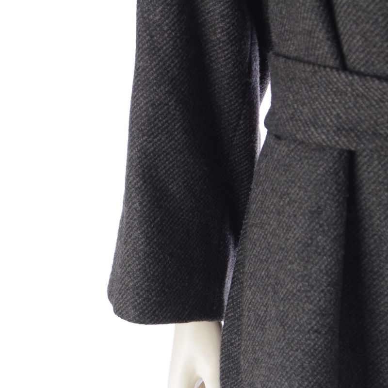 Hermes Wool Cashmere and Camel Margiela Period Belt Coat Outerwear Gray 34