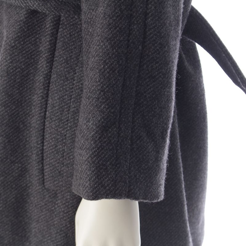 Hermes Wool Cashmere and Camel Margiela Period Belt Coat Outerwear Gray 34