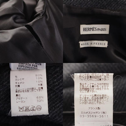Hermes Wool Cashmere and Camel Margiela Period Belt Coat Outerwear Gray 34