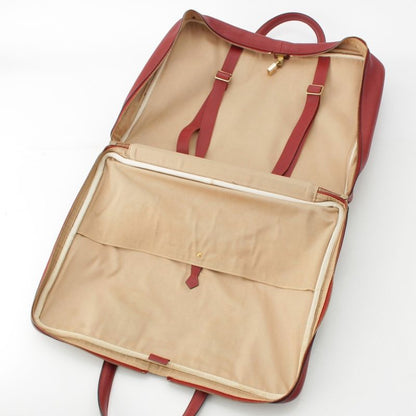 Hermes Victoria 45 Crinolan Buffalo Boston Bag Rouge Ashe Stamped G