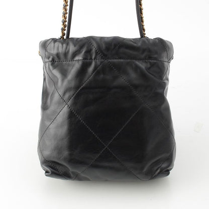 Chanel 22 Lambskin Mini Chain Shoulder Bag As3980 Black
