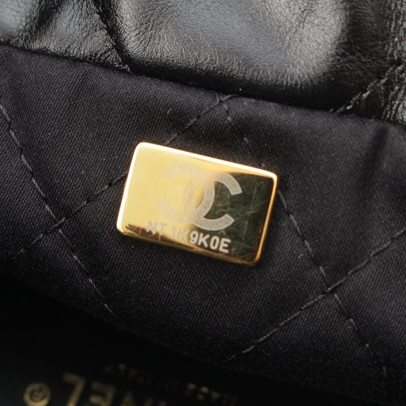 Chanel 22 Lambskin Mini Chain Shoulder Bag As3980 Black