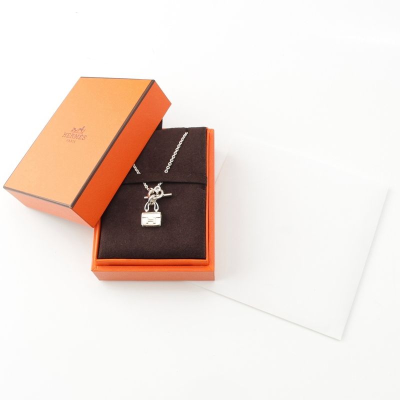 Hermes 925 Constance Amulet Necklace Accessories Silver