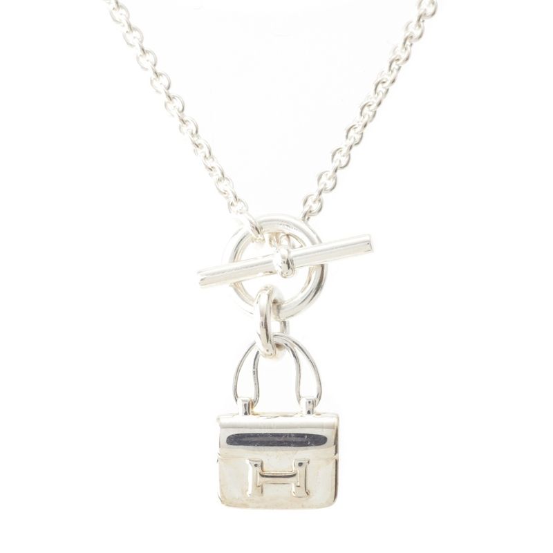Hermes 925 Constance Amulet Necklace Accessories Silver