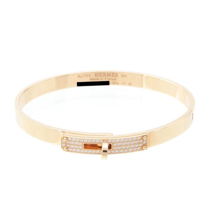 Hermes Kelly PM 750pg Diamond Bracelet Jewelry Gold 23.5g