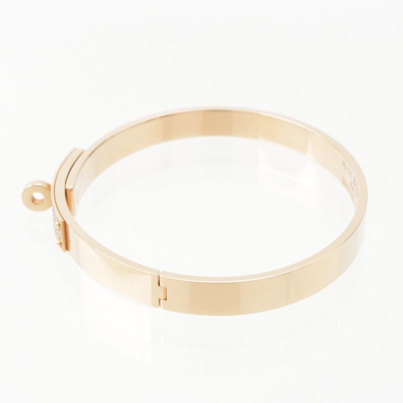 Hermes Kelly PM 750pg Diamond Bracelet Jewelry Gold 23.5g