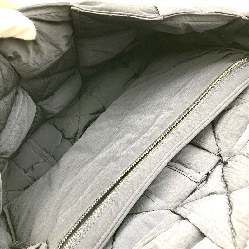 Bottega Veneta Padetto Tech Cassette Maxi Intrecciato Shoulder Bag Nylon Navy