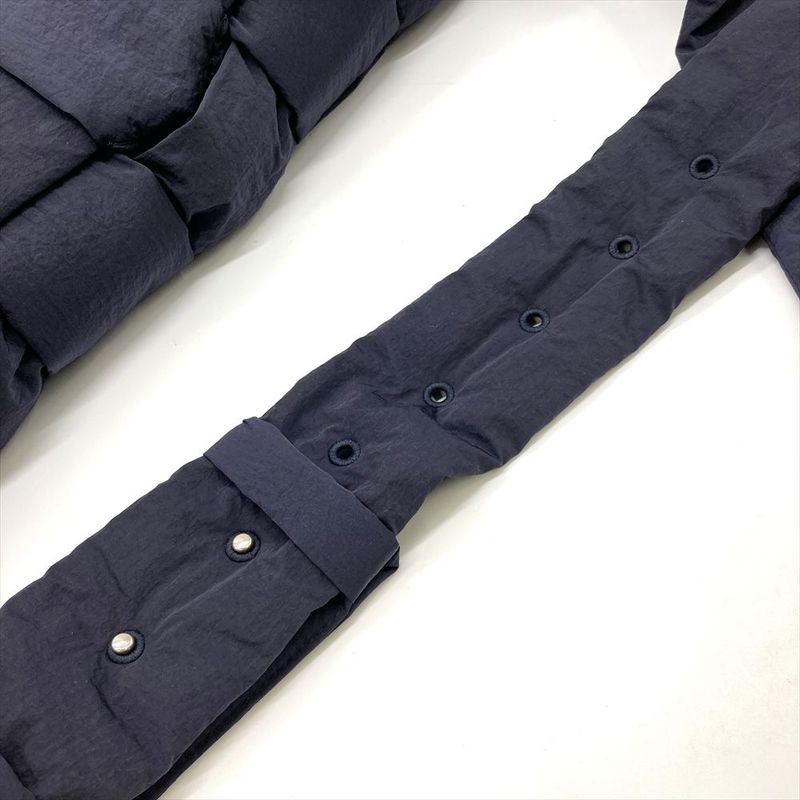 Bottega Veneta Padetto Tech Cassette Maxi Intrecciato Shoulder Bag Nylon Navy