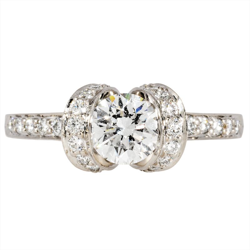 Tiffany & Co Tiffany & Co Ribbon Engagement Ring with Diamonds 0.61ct Approx