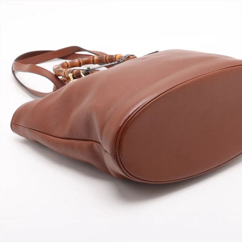 Gucci Bamboo Diana Leather 2WAY Tote Bag Shoulder Hand Brown Women MCM Db50-3