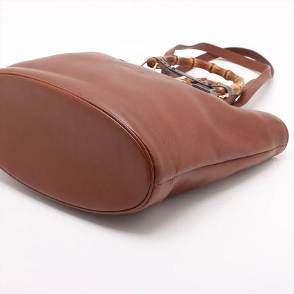 Gucci Bamboo Diana Leather 2WAY Tote Bag Shoulder Hand Brown Women MCM Db50-3