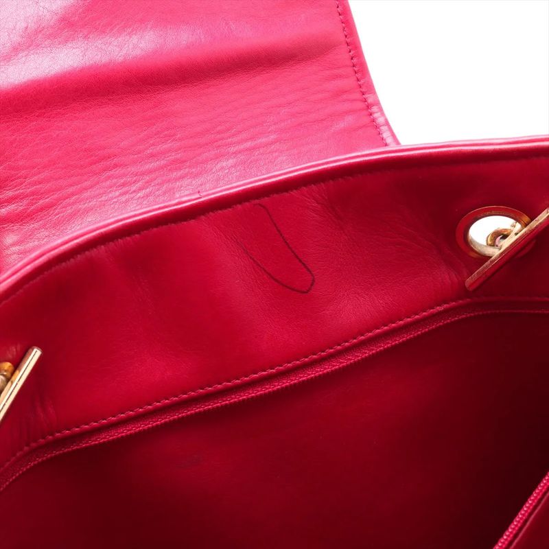 Chanel With Serial Seal Matelasse Denim Red Tote Bag Shoulder Hand A4 Ladies