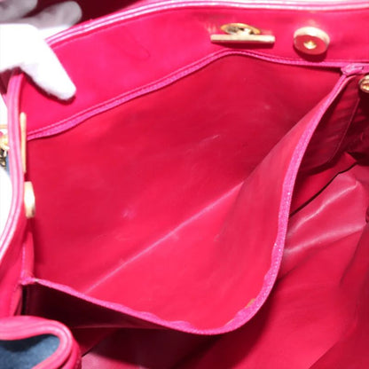 Chanel With Serial Seal Matelasse Denim Red Tote Bag Shoulder Hand A4 Ladies