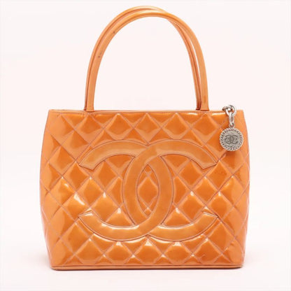 Chanel Serial Sealed Reproduction Medallion Leather Tote Bag Matelasse Shoulder