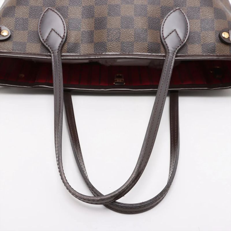Louis Vuitton Damier Neverfull PM N51109 Leather Tote Bag Shoulder Hand Genuine