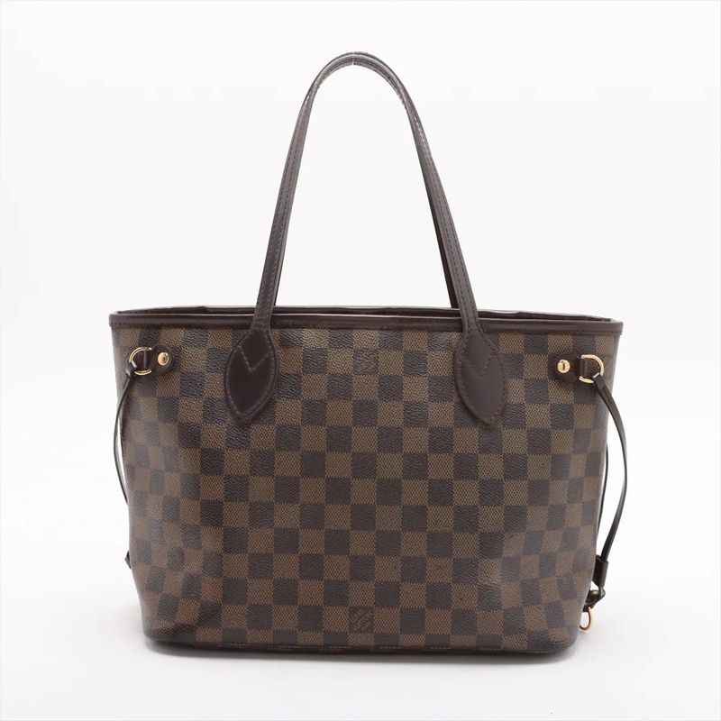Louis Vuitton Damier Neverfull PM N51109 Leather Tote Bag Shoulder Hand Genuine