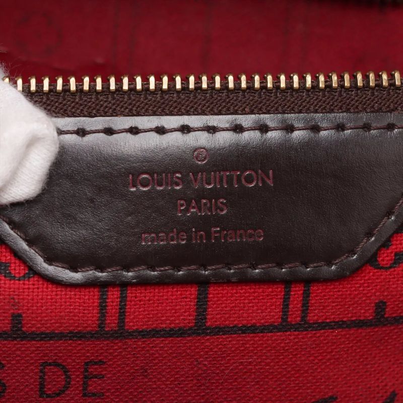 Louis Vuitton Damier Neverfull PM N51109 Leather Tote Bag Shoulder Hand Genuine