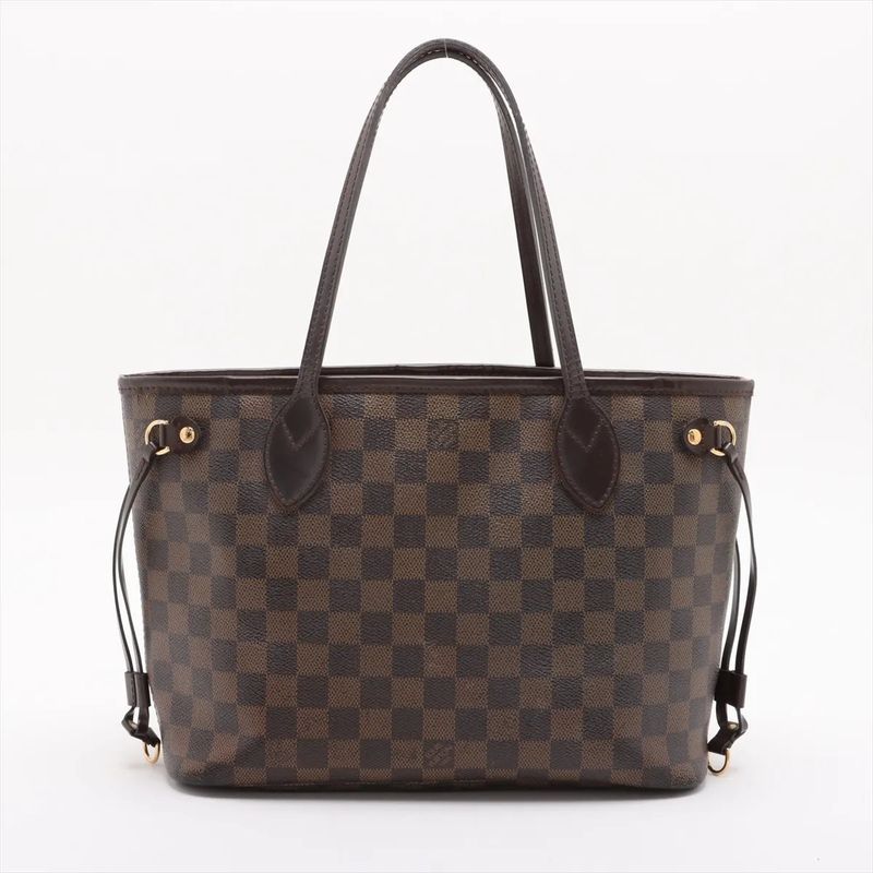 Louis Vuitton Damier Neverfull PM N51109 Leather Tote Bag Shoulder Hand Genuine