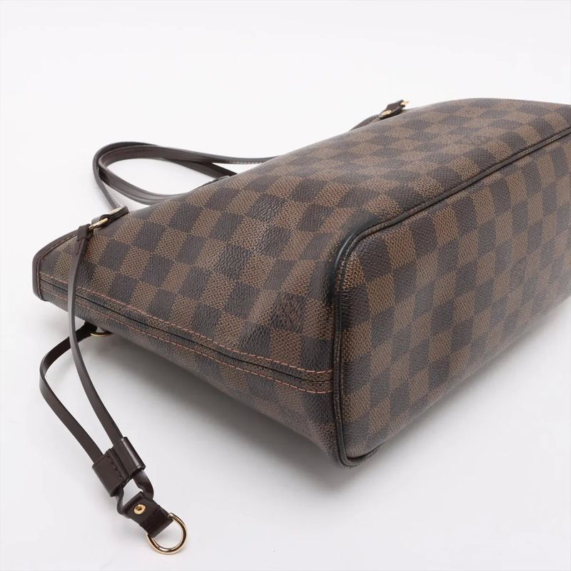 Louis Vuitton Damier Neverfull PM N51109 Leather Tote Bag Shoulder Hand Genuine
