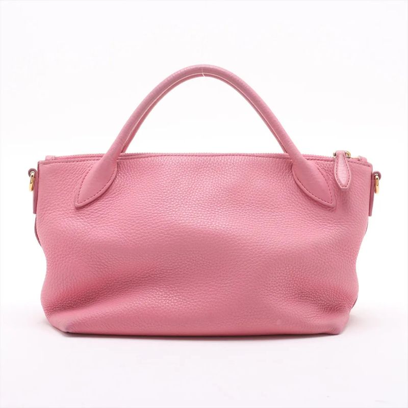 Prada Authenticity With Card Vittero Dino Leather Handbag 1ba111 Tote Genuine