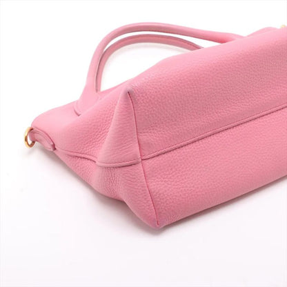 Prada Authenticity With Card Vittero Dino Leather Handbag 1ba111 Tote Genuine