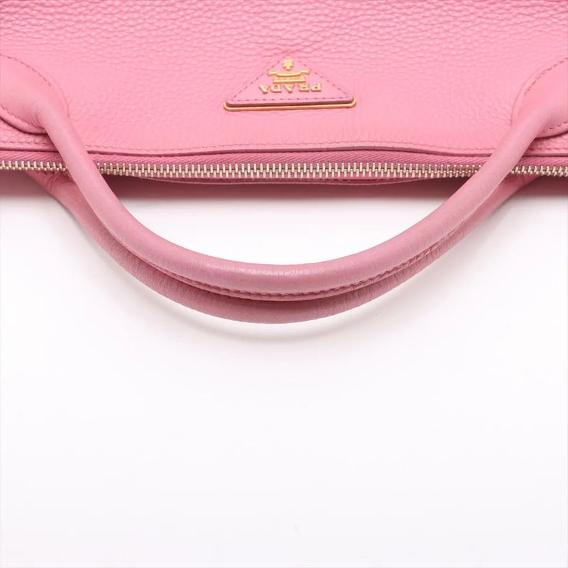 Prada Authenticity With Card Vittero Dino Leather Handbag 1ba111 Tote Genuine