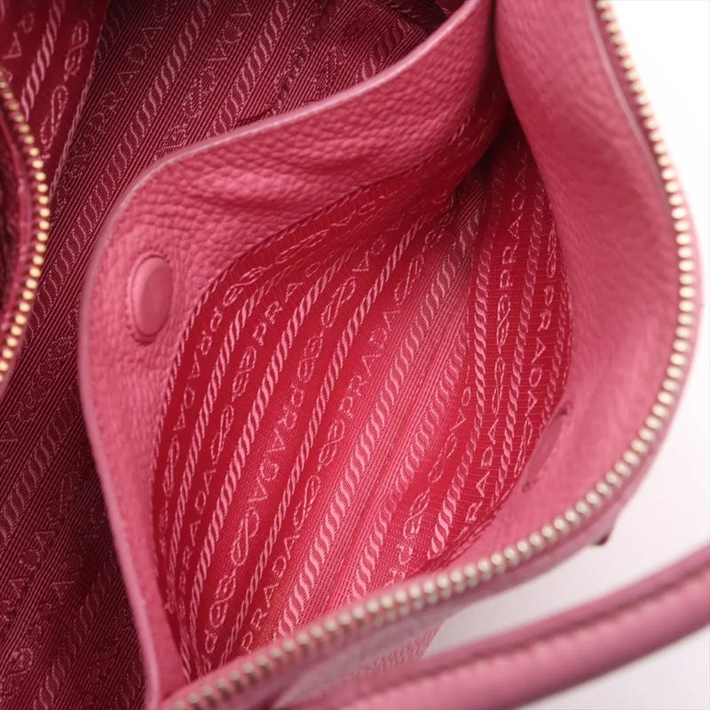 Prada Authenticity With Card Vittero Dino Leather Handbag 1ba111 Tote Genuine