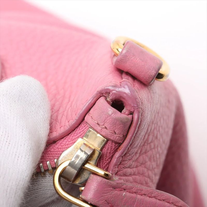 Prada Authenticity With Card Vittero Dino Leather Handbag 1ba111 Tote Genuine