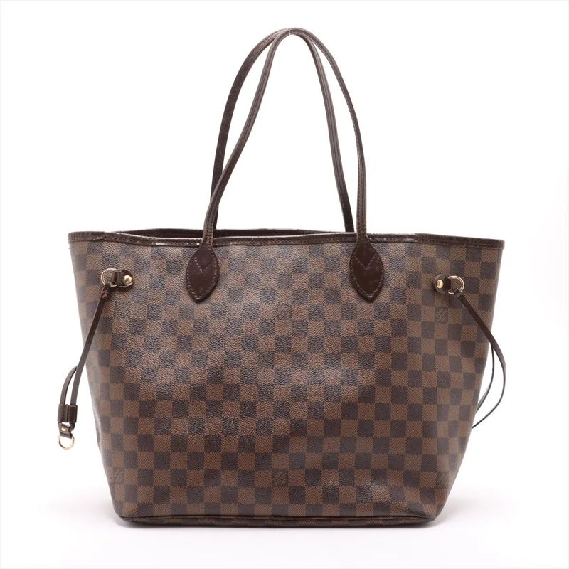 Louis Vuitton Damier Neverfull MM N51105 Leather Tote Bag Shoulder Hand A4