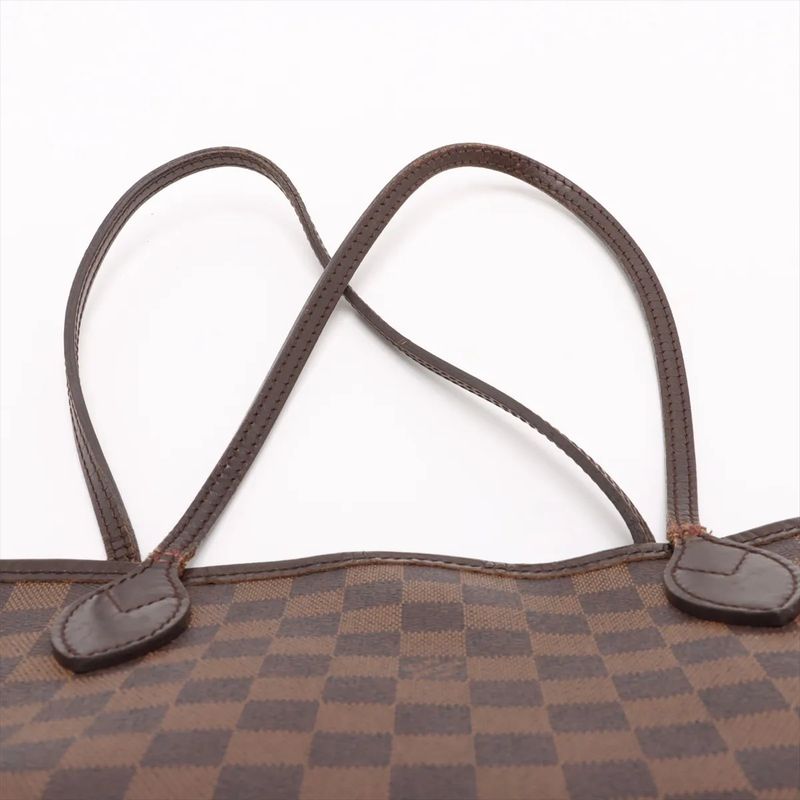 Louis Vuitton Damier Neverfull MM N51105 Leather Tote Bag Shoulder Hand A4