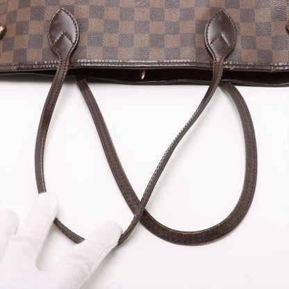 Louis Vuitton Damier Neverfull MM N51105 Leather Tote Bag Shoulder Hand A4