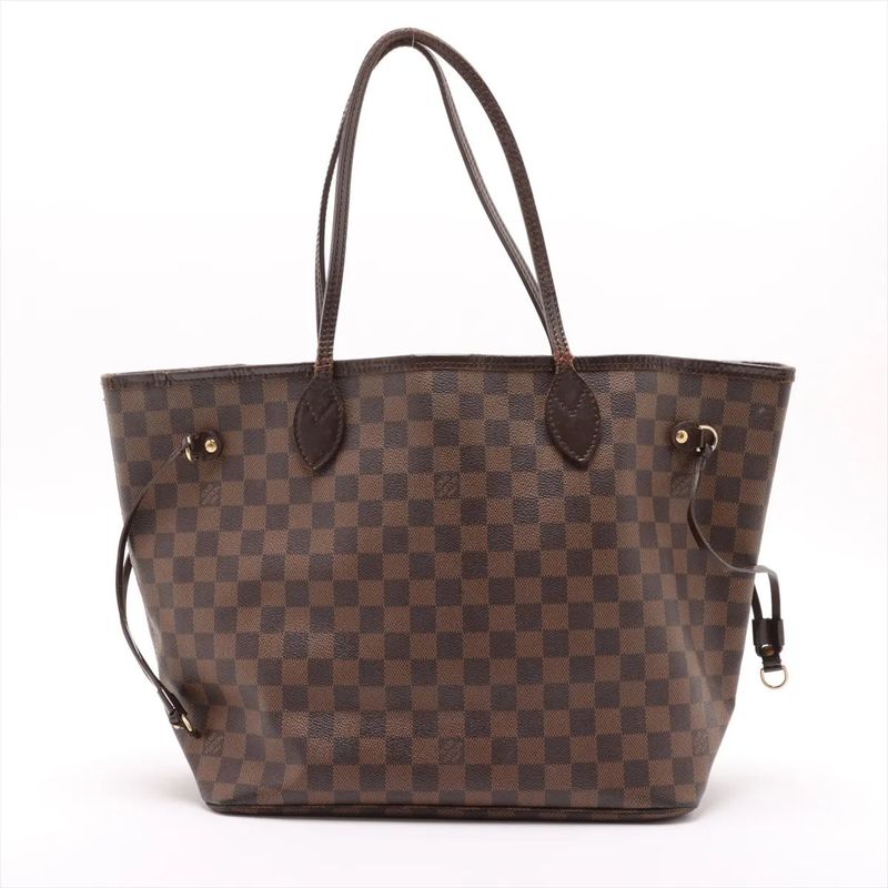 Louis Vuitton Damier Neverfull MM N51105 Leather Tote Bag Shoulder Hand A4