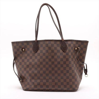 Louis Vuitton Damier Neverfull MM N51105 Leather Tote Bag Shoulder Hand A4